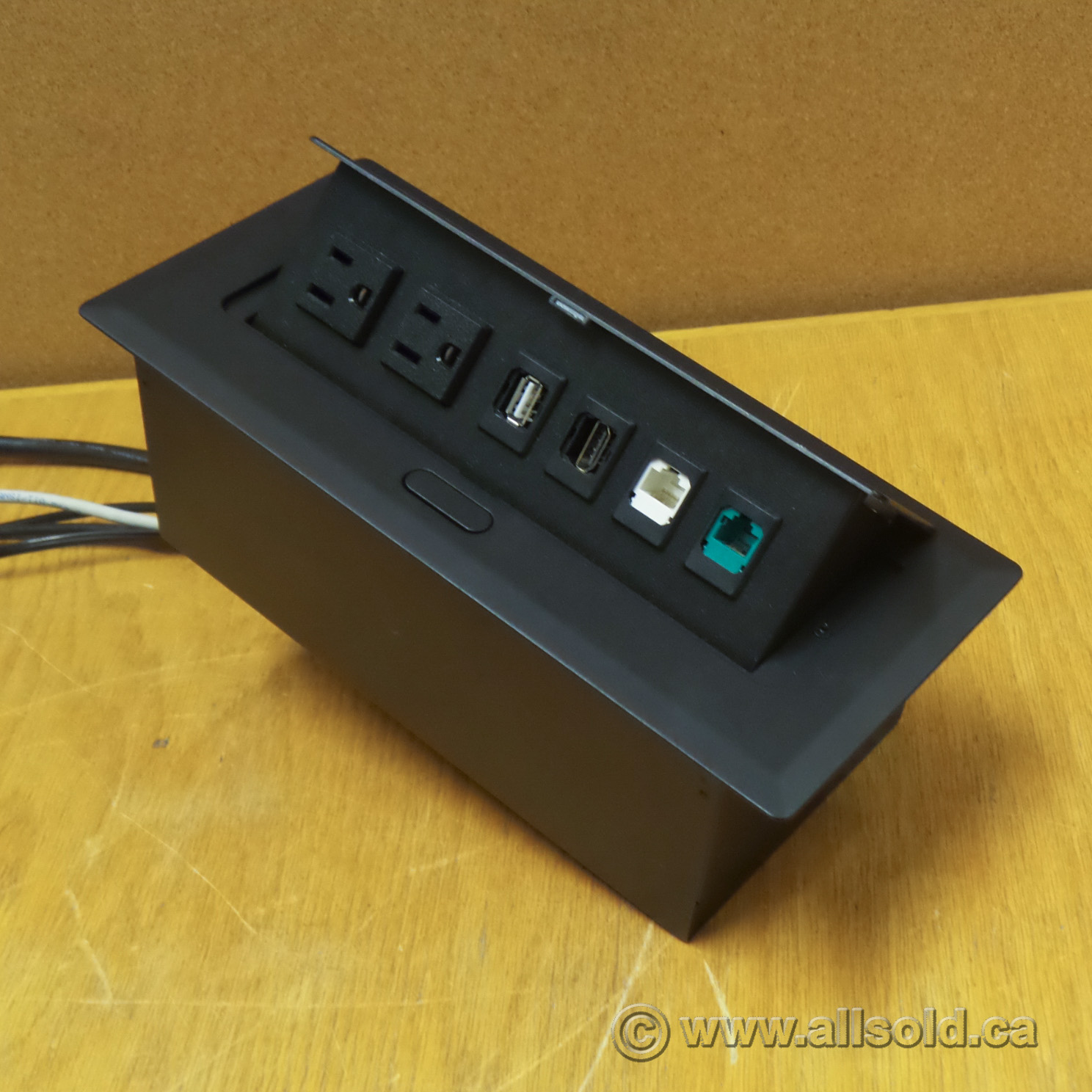 Desk Power Grommet 2 Power Sockets USB HDMI Phone RJ45 Allsold.ca